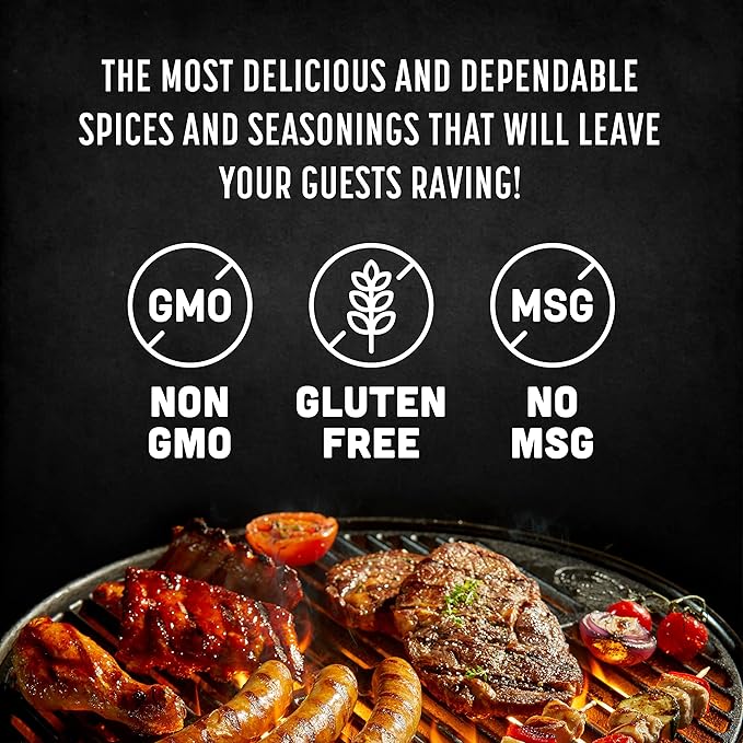 Spice Rack Co BBQ Seasonings And Rubs - Smoking & Grilling Spices and Seasonings Sets, BBQ Accessories & Smoker Accessories Gifts For Men, Unique Grilling Gifts For Men Who Have Everything (5pk)