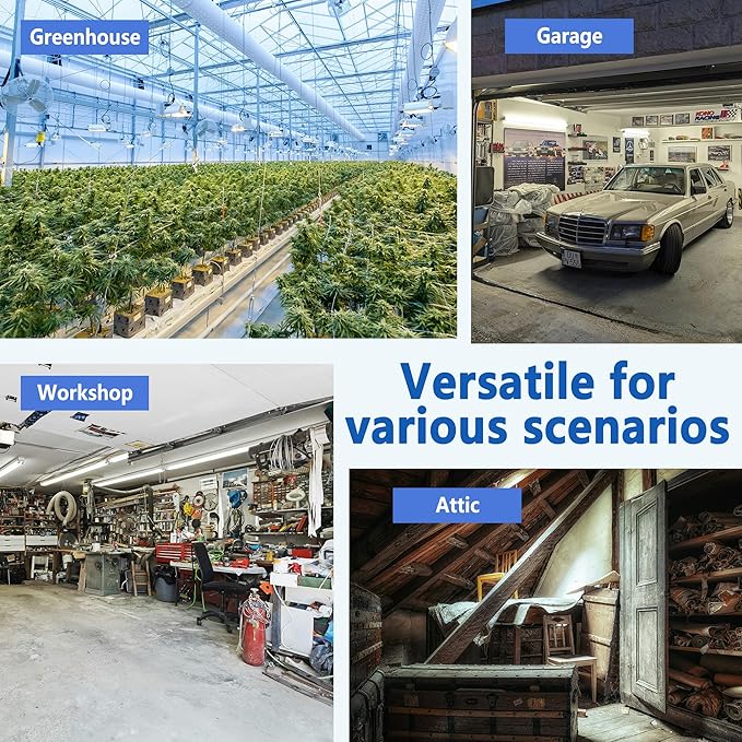 14 Inch Galvanized Shutter Exhaust Louver Vent, Automatic Gravity Shutter Louver Vent for Home Attics, Workshops, Barn, Greenhouse (Motor&Blades are not Included)