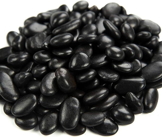 MSI Decorative Polished Black Pebbles, 0.2 inch - 0.5 inch, 40 lb. Bag