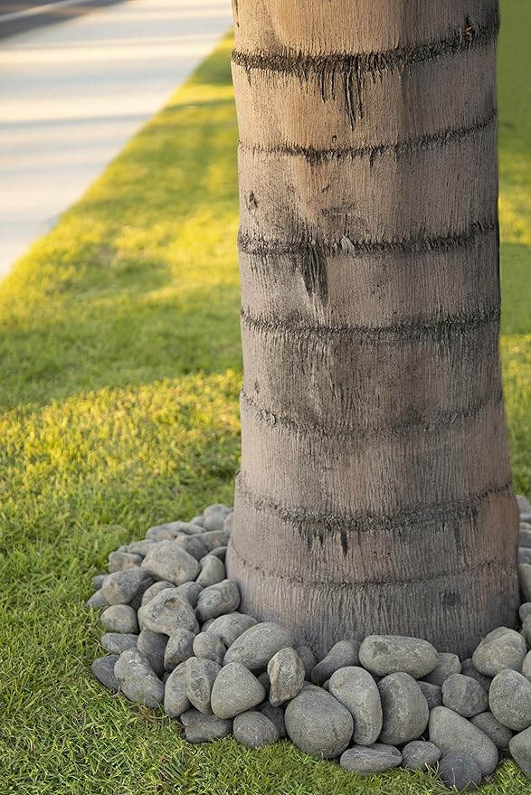 MSI Nile Decorative Polished Gray Pebbles, 1.2 inch - 2.4 inch, 40 lb. Bag (55 Bags/Pallet)