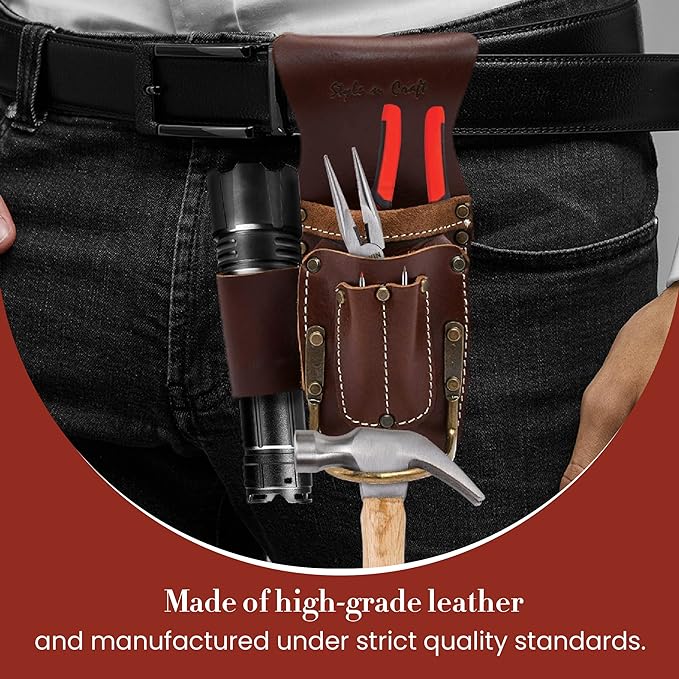 Style n Craft 9-Pocket Carpenter’s Nail and Tool Pouch
