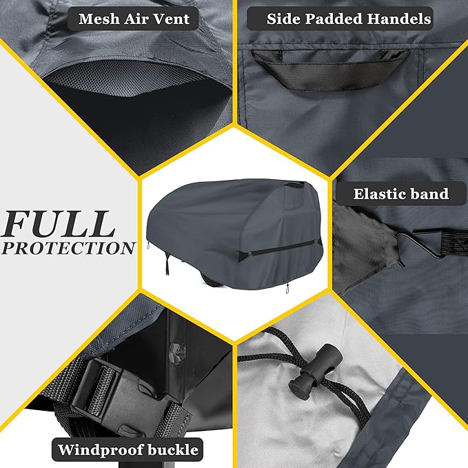 Log Splitter Cover for 15-22 Ton Gas-Powered and Electric-Powered Horizontal Log Splitters. Waterproof Outdoor All-Weather - Thickened and Tear-Resistant, Dustproof, Rainproof and UV-Proof