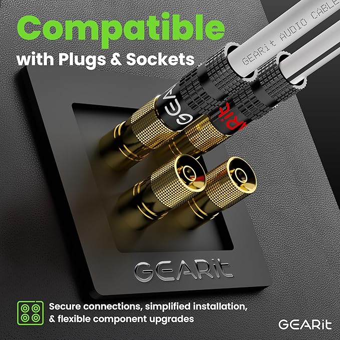 12AWG Speaker Wire, GearIT Pro Series 12 AWG Gauge Speaker Wire Cable (50 Feet / 15.24 Meters) Great Use for Home Theater Speakers and Car Speakers White