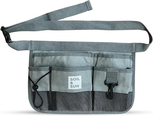 Soil & Sun Garden Tool Belt for Women, Tool Apron, Utility Belt Women, Teacher, Canvas Waist Apron with Pockets,Garden Aprons