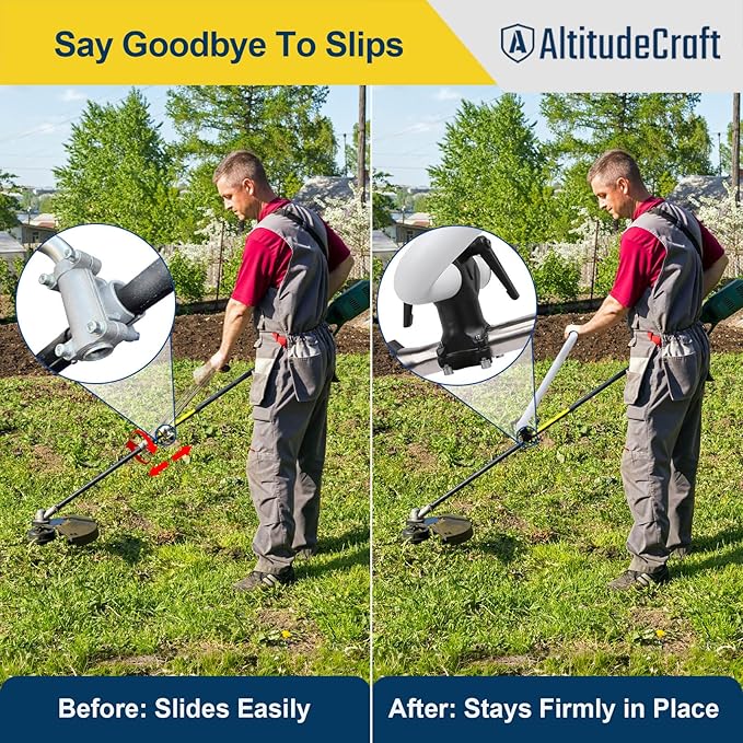 Upgraded Weed Eater Handle, String Trimmer Handle Extension, Ergonomic Back Saver Lawn Trimmer Handle Grip - Universal Weedeater Handle for Easy Yard Trimming (Patented)
