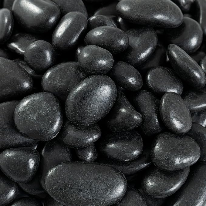 MSI Decorative Polished Black Pebbles, 0.4 Inch, 40 lb. Bag