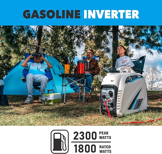 Pulsar PG2300iS 2,300W Portable Super Quiet Gas-Powered Inverter Generator with USB Outlet & Parallel Capability, CARB Compliant