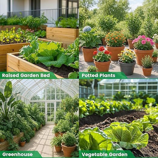 MIXC 20pcs Two-Way Quick-Connect Drip Irrigation Emitters for 1/4" Drip Irrigation Tubing - Adjustable Push-to-Connect 360° Drip Emitters Stream on 7" Sturdy Stake for Irrigation System