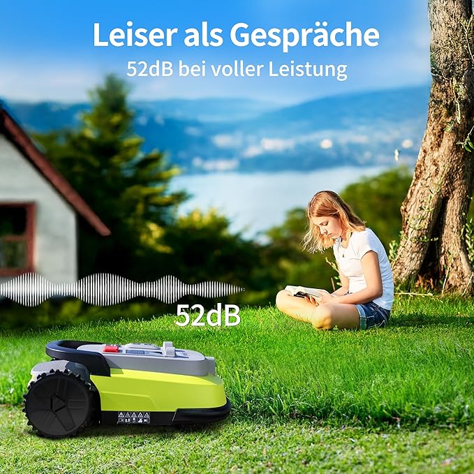Robot Lawn Mower, RTK+AI Vision Robotic Lawnmower for Accurate Navigation & Obstacle Avoidance, Perimeter Wire Free, Smart APP Control, Auto Grass Cutting for 1/4 Acre Lawns up to 55% Slopes