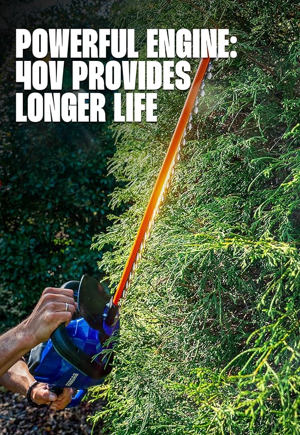 WILD BADGER POWER Hedge Trimmer 40V 2Ah Cordless 22 inch, Tool only.