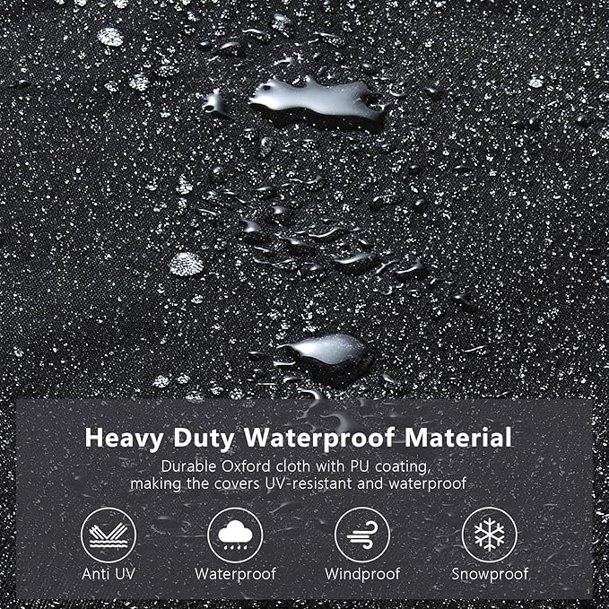 SheeChung Patio Furniture Covers Square 86"Lx86"Wx28"H,Waterproof Outdoor Furniture Covers,Heavy Duty Outdoor Dining Table and Chairs General Purpose Furniture Cover