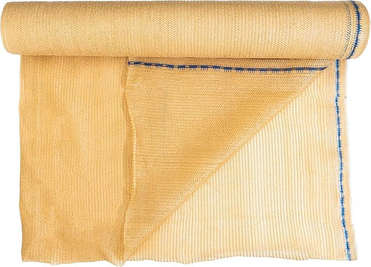 WindscreenSupplyCo] 60% 5'10'' x 100 FT Eyelets Shade Cloth Roll Sunblock Shade UV Resistant Net for Garden Greenhouse Flower Plant Patio Kennel, Tan - PS6160TAN