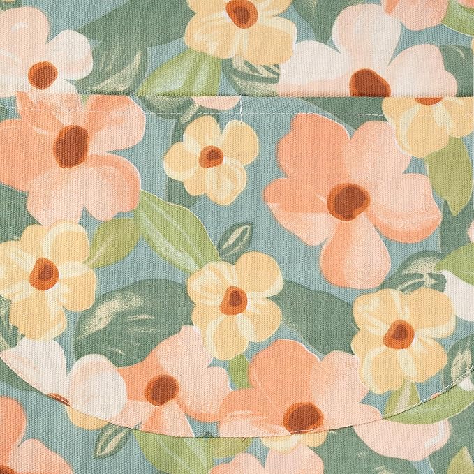 2 Pack Floral Apron for Women with Pockets, Adjustable Cotton Chef Aprons for Kitchen, Cooking, BBQ & Grill