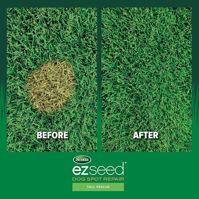 Scotts EZ Seed Dog Spot Repair Tall Fescue Lawns - 2 lb., Combination Mulch, Seed and Soil Amendment Includes Protectant and Tackifier, Neutralizes and Repairs up to 100 Dog Spots