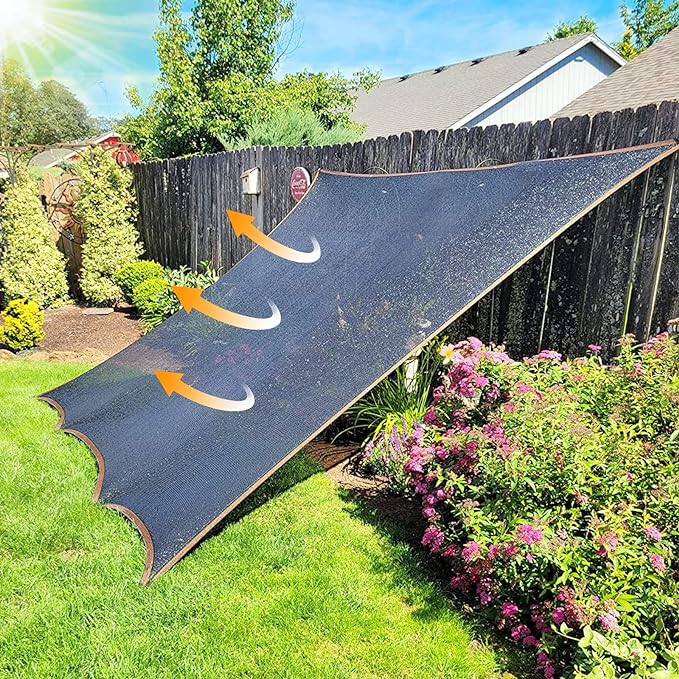 QLOFEI Shade Cloth for Garden, 70% Sun Screens for Patio Pergola Outdoor, Easy to Hang Mesh Tarp Shade Cloth with Grommets, Shade Neting Cover for Kennel Chicken Coop Plant Shade Sail, 4x8 FT
