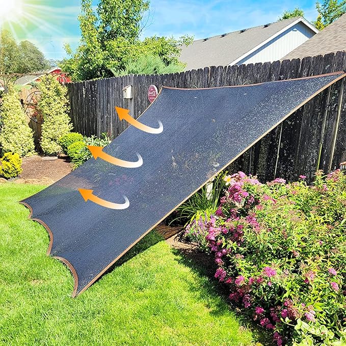 QLOFEI Shade Cloth for Garden, 70% Sun Screens for Patio Pergola Outdoor, Easy to Hang Mesh Tarp Shade Cloth with Grommets, Shade Neting Cover for Kennel Chicken Coop Plant Shade Sail, 4x10 FT