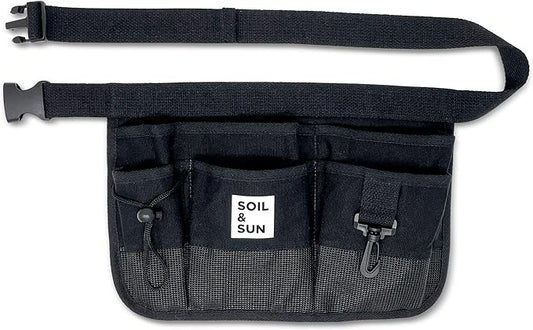 Soil & Sun Garden Tool Belt for Women, Tool Apron, Utility Belt Women, Teacher, Canvas Waist Apron with Pockets,Garden Aprons