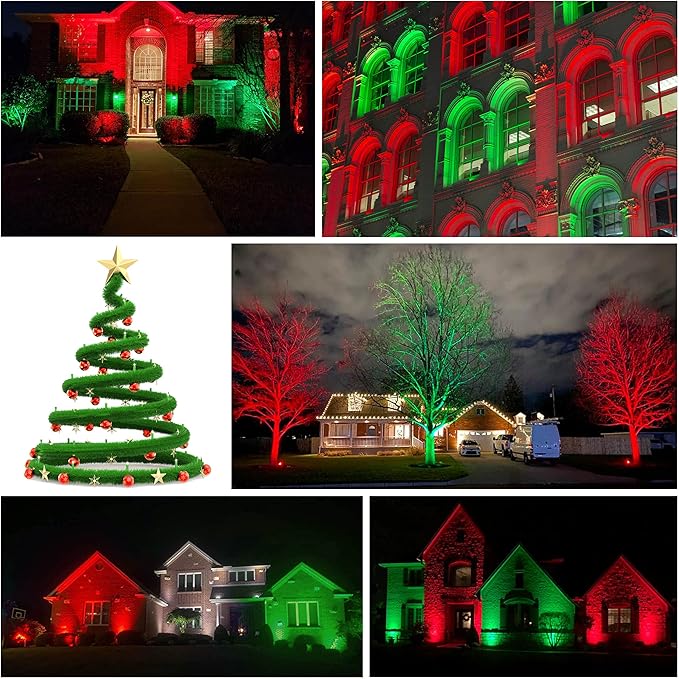 ALIDE Green MR16 GU5.3 Led Bulbs 5W,20W 35W 50W Halogen Equivalent,12V Low Voltage MR16 Led Green Bulb Spotlights for Outdoor Landscape Yard Garden Tree Pool Holiday Christmas Lighting,38 Deg,3 Pack