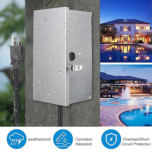 150 Watt Low Voltage Transformer，Low Voltage Landscape Transformer(120V AC to 12V-13V-14V-15V AC)，Suitable for Road， Spotlights and Outdoor Landscape Lighting - ETL Listed