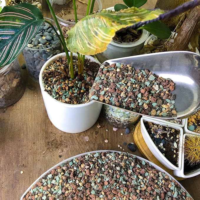 15lb Mix Horticultural Lava Rock Pebbles Pumice Potting Soil Amendment Succulent Cactus Bonsai Gritty Rock Decorative Gravel Plant Drainage Volcanic Rock for Aquarium Fairy Gardening Top Dressing