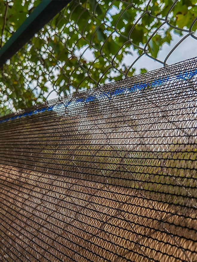 WindscreenSupplyCo] 60% 5'10'' x 100 FT Eyelets Shade Cloth Roll Sunblock Shade UV Resistant Net for Garden Greenhouse Flower Plant Patio Kennel, Brown - PS6160BRN
