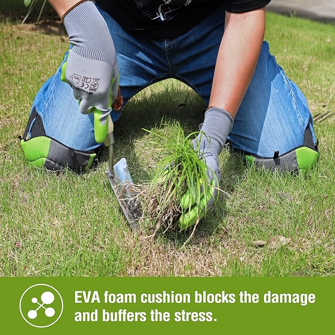 WORKPRO Garden Knee Pads For Unisex-Adult, Flooring Kneepads with Foam Padding, Comfortable Kneeling Cushion for Gardening, House Cleaning, Construction Work, 7.87"*6.75"*3"