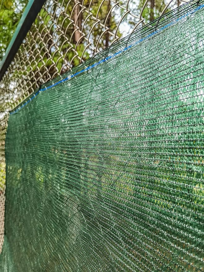 WindscreenSupplyCo] 60% 5'10'' x 100 FT Eyelets Shade Cloth Roll Sunblock Shade UV Resistant Net for Garden Greenhouse Flower Plant Patio Kennel, Green - PS6160GRN