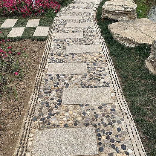 20 lbs Decorative Pebbles for Outdoor Landscaping, 1-2 inch Polished River Rocks for Plant Outdoor, Aquarium, Vase, Fish Tank Gravel, River Stones and Garden Rocks