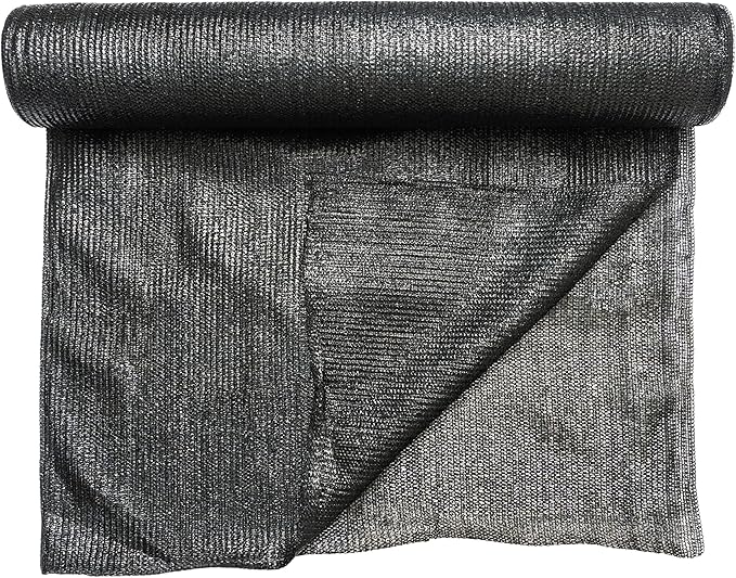 [WindscreenSupplyCo] 60% 5'10'' x 100 FT Eyelets Shade Cloth Roll Sunblock Shade UV Resistant Net for Garden Greenhouse Flower Plant Patio Kennel, Black - PS6160BLKX1
