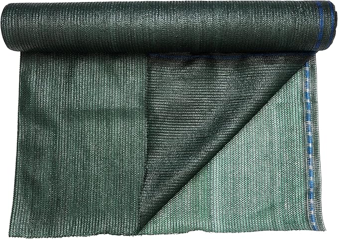 WindscreenSupplyCo] 60% 5'10'' x 100 FT Eyelets Shade Cloth Roll Sunblock Shade UV Resistant Net for Garden Greenhouse Flower Plant Patio Kennel, Green - PS6160GRN