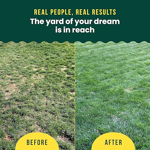 Sunday Lawn Kickstart Granular Fertilizer, 25-0-4, 12 lbs - Fast Green-Up & Soil Enrichment Lawn Fertilizer - Dual-Action Nitrogen & Iron for Up to 60 Days of Rapid Growth - Covers Up to 4,000 Sq Ft